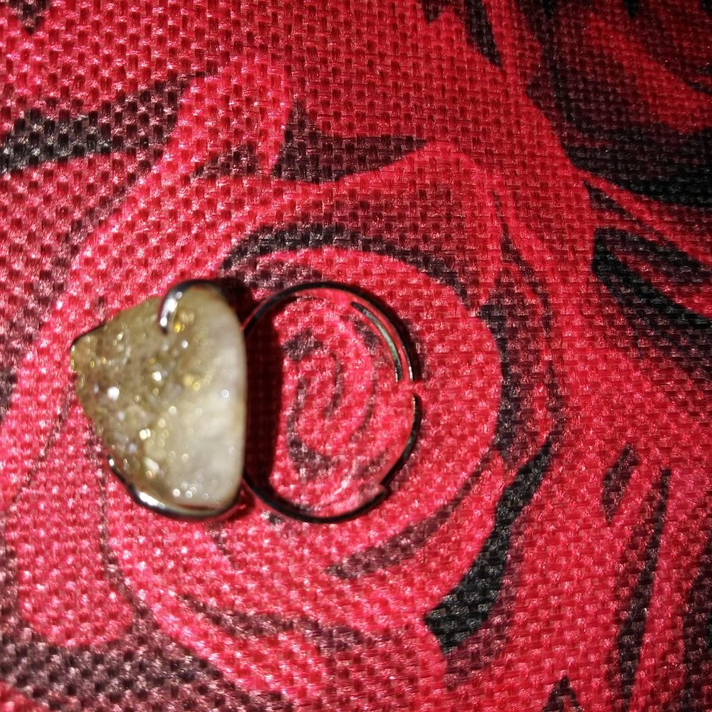 'You Rock' Stunning Sparkly Sandy Quartz Ring